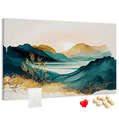Cork display board Mountain landscape
