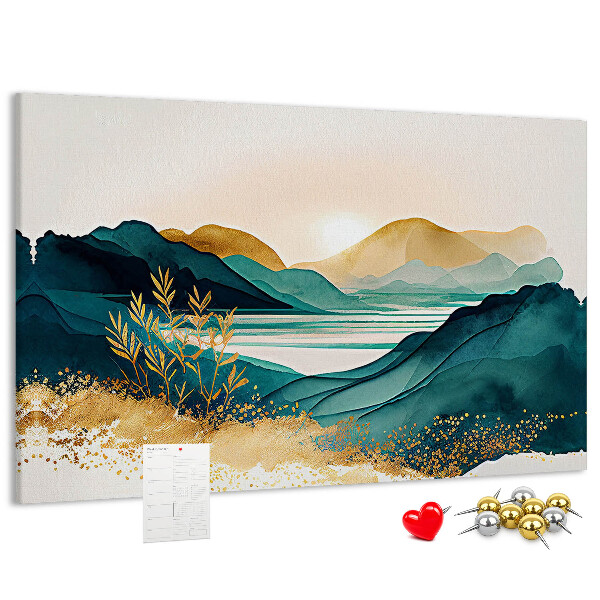 Cork display board Mountain landscape