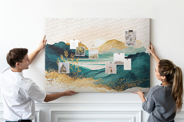 Cork display board Mountain landscape