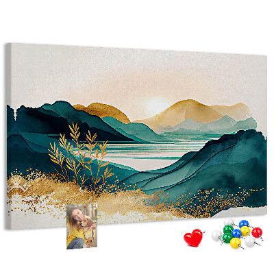 Cork display board Mountain landscape