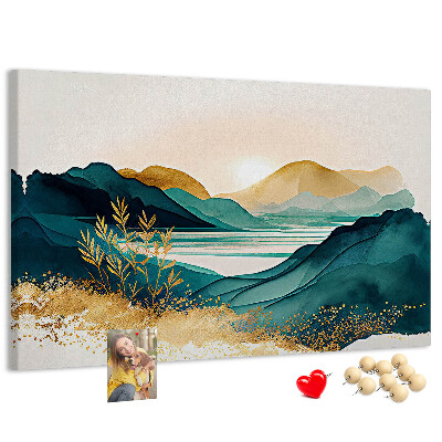Cork display board Mountain landscape