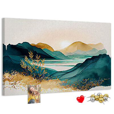 Cork display board Mountain landscape