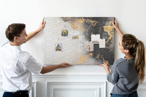 Cork display board Marble art