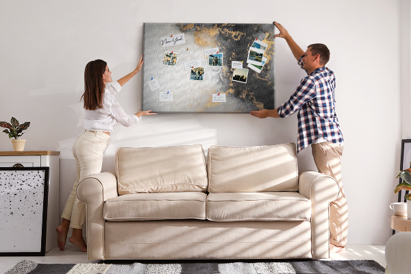 Cork display board Marble art