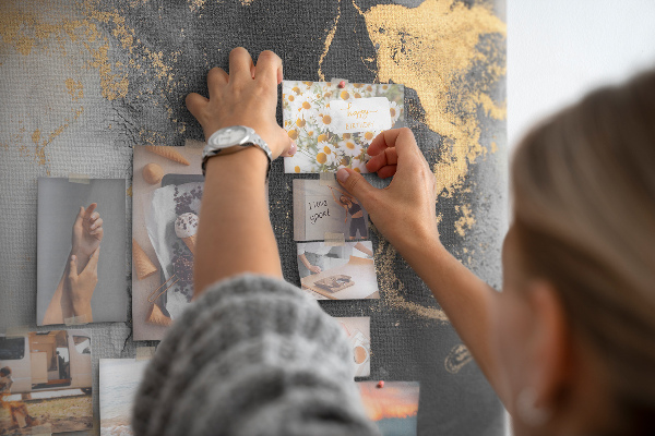 Cork display board Marble art