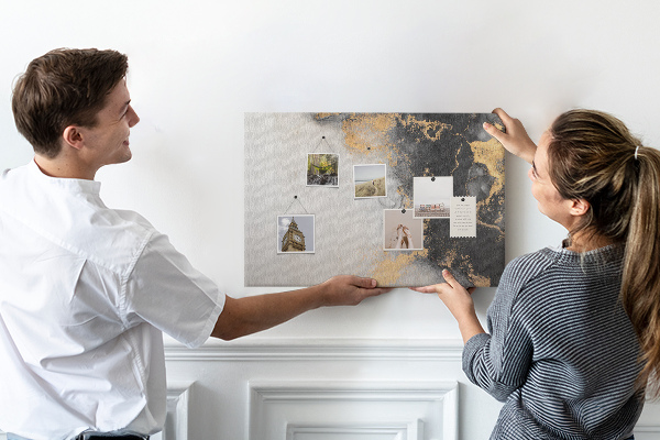Cork display board Marble art
