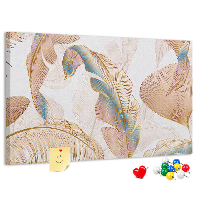 Cork memo board Leaf pattern nature
