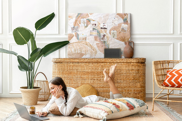 Cork memo board Leaf pattern nature