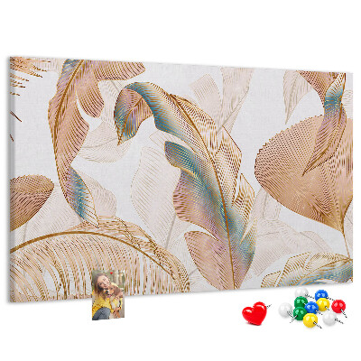 Cork memo board Leaf pattern nature