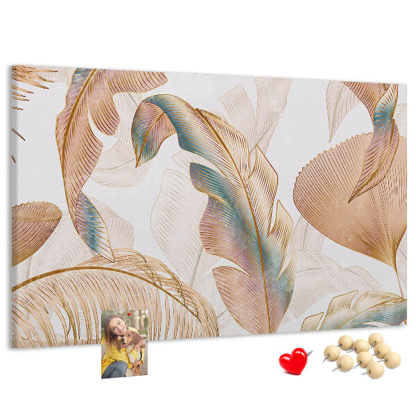 Cork memo board Leaf pattern nature