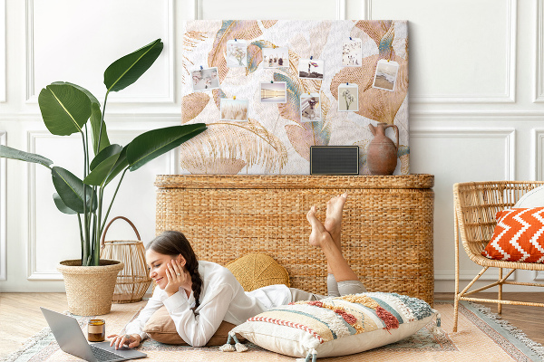 Cork memo board Leaf pattern nature
