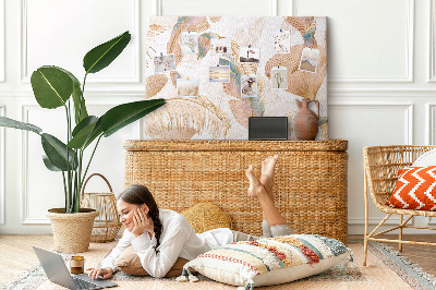 Cork memo board Leaf pattern nature