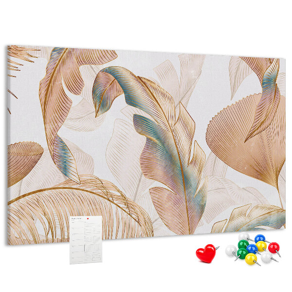 Cork memo board Leaf pattern nature