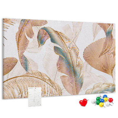 Cork memo board Leaf pattern nature