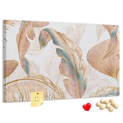 Cork memo board Leaf pattern nature