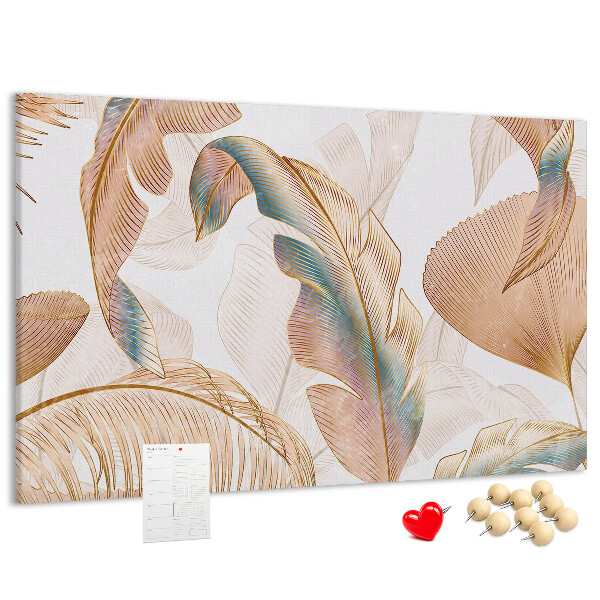 Cork memo board Leaf pattern nature