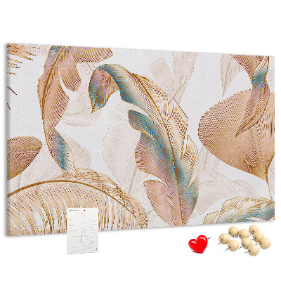 Cork memo board Leaf pattern nature