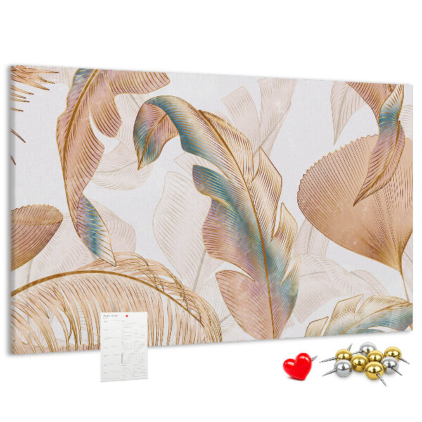 Cork memo board Leaf pattern nature