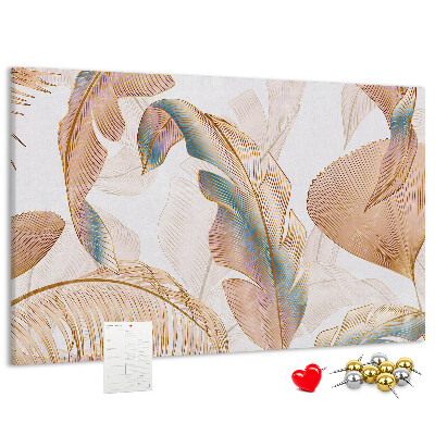 Cork memo board Leaf pattern nature