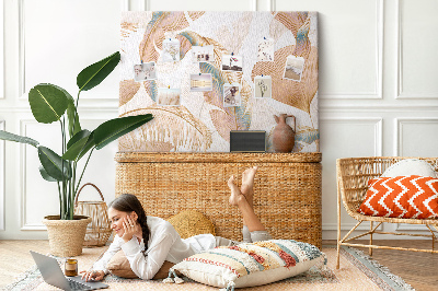 Cork memo board Leaf pattern nature