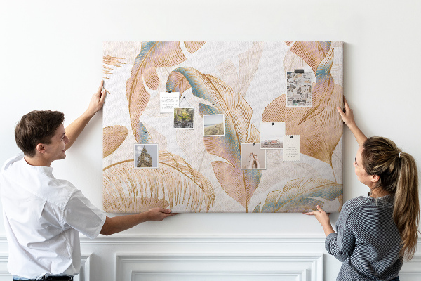 Cork memo board Leaf pattern nature