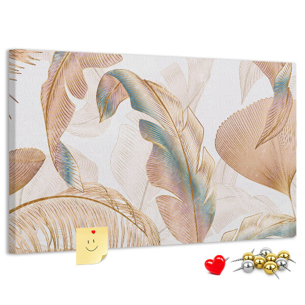 Cork memo board Leaf pattern nature