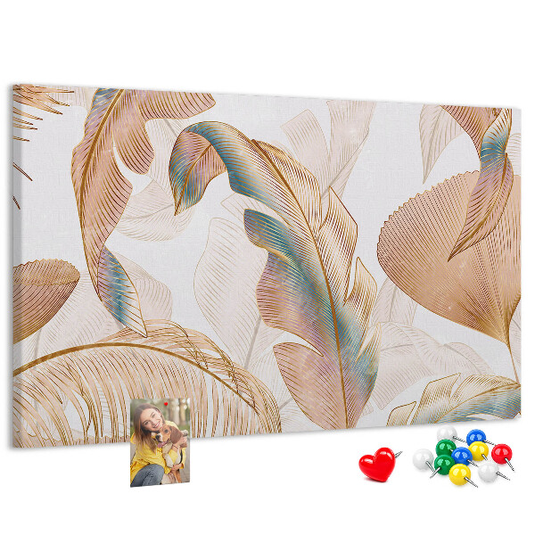 Cork memo board Leaf pattern nature