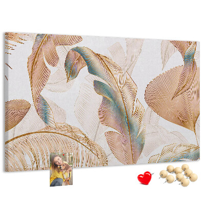 Cork memo board Leaf pattern nature
