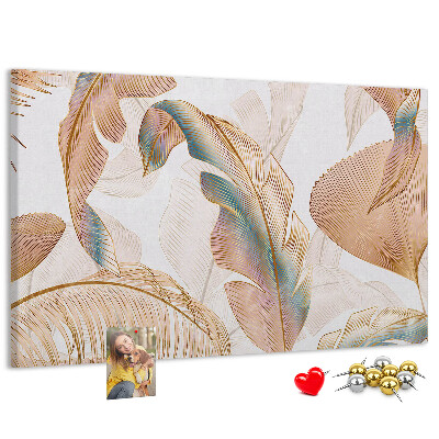 Cork memo board Leaf pattern nature
