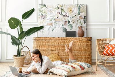 Cork display board Flowers