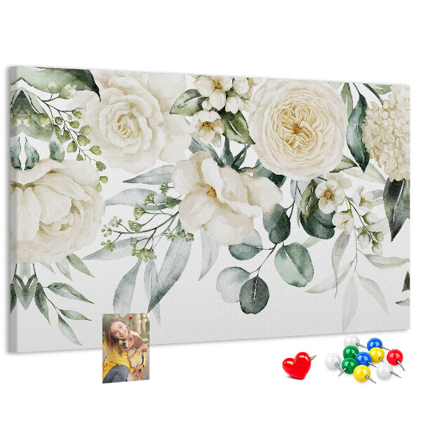 Cork display board Flowers