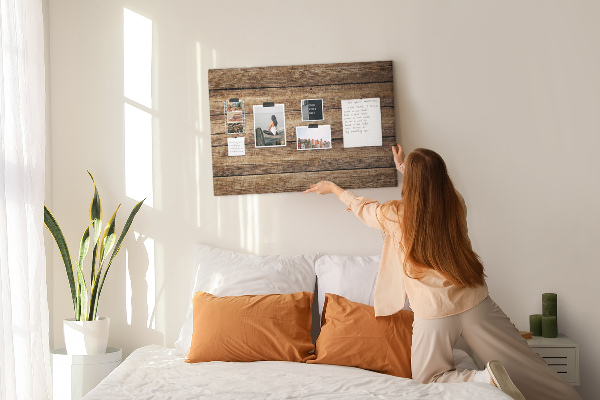 Cork memo board Wooden boards