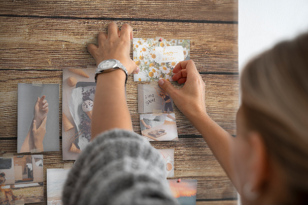Cork memo board Wooden boards