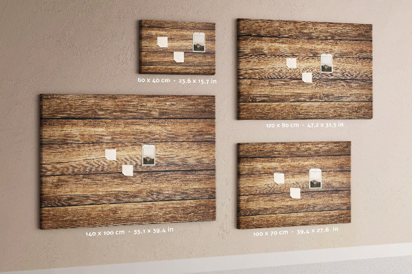 Cork memo board Wooden boards