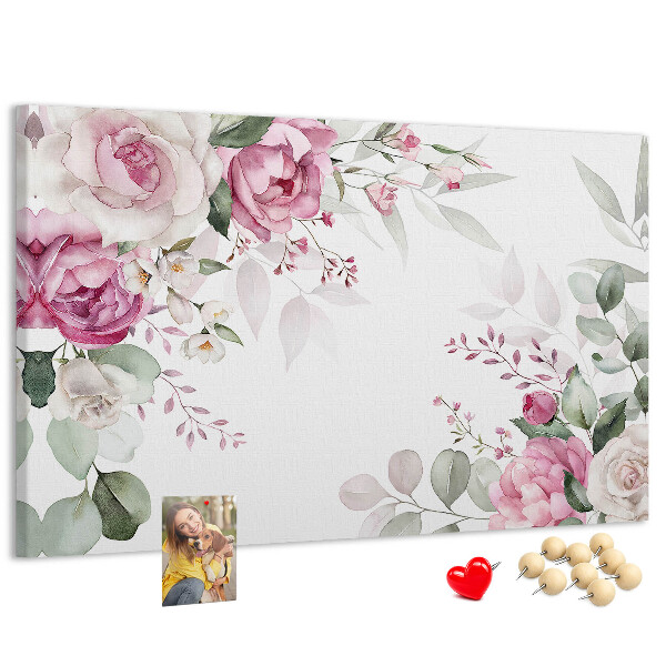 Cork board Floral frame