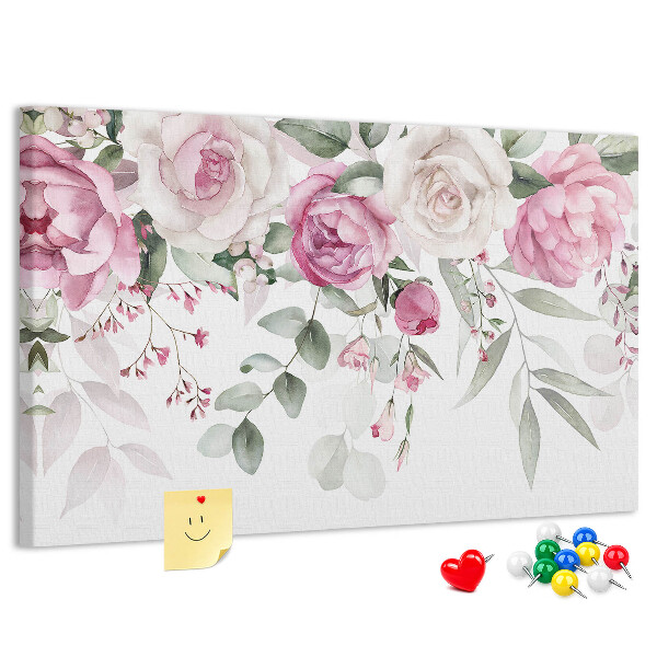 with a watercolor roses print