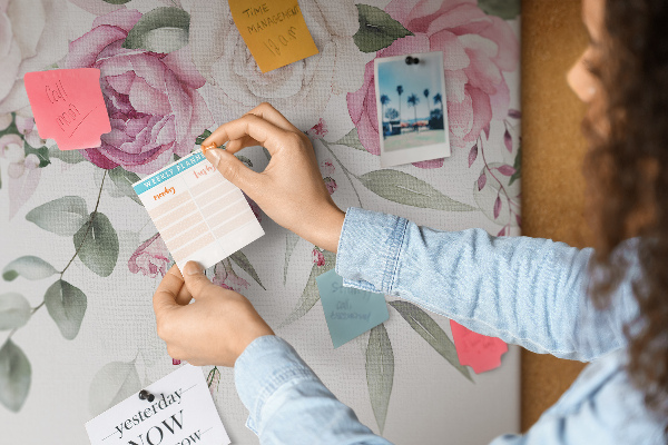 Cork display board Watercolor roses