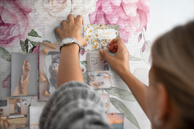Cork display board Watercolor roses