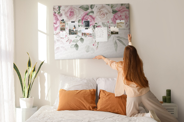 Cork display board Watercolor roses