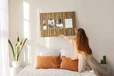 Cork memo board Bamboo sticks