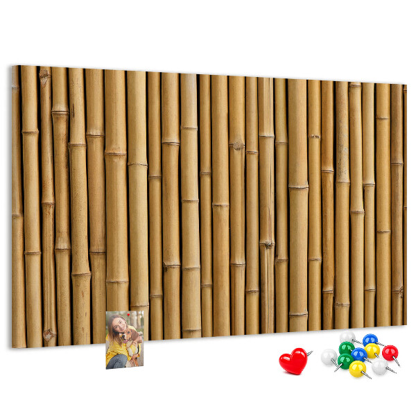 Cork memo board Bamboo sticks