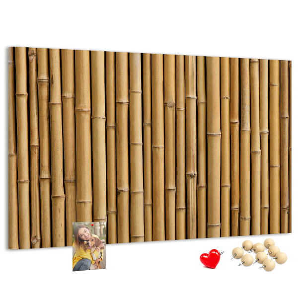 Cork memo board Bamboo sticks
