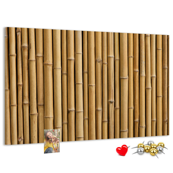 Cork memo board Bamboo sticks