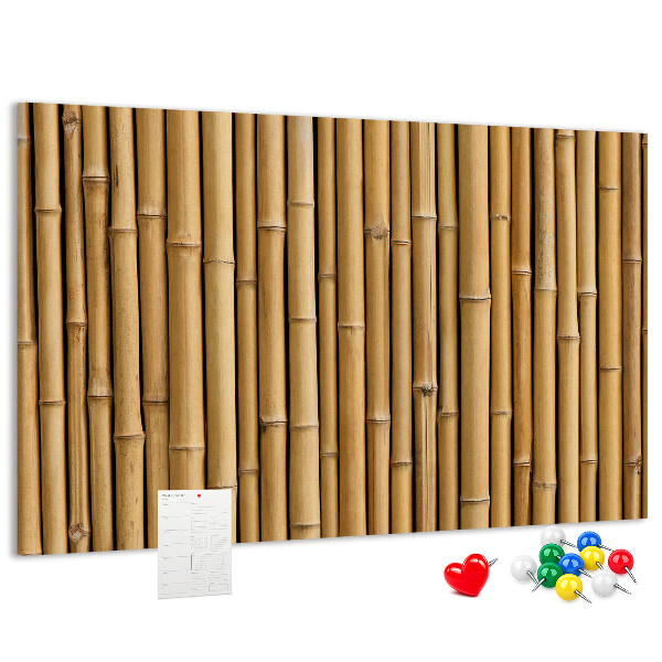Cork memo board Bamboo sticks