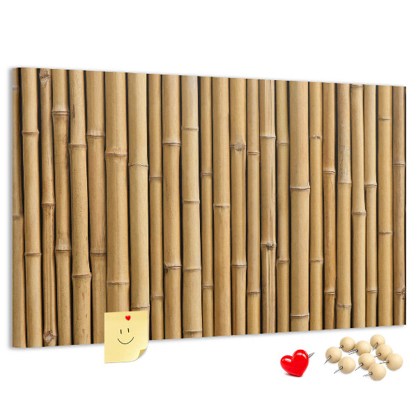 Cork memo board Bamboo sticks