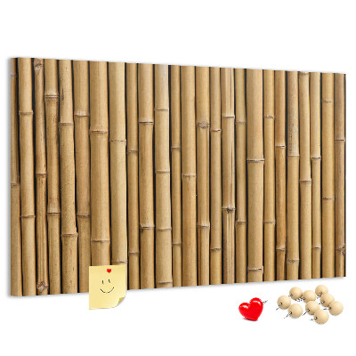 Cork memo board Bamboo sticks