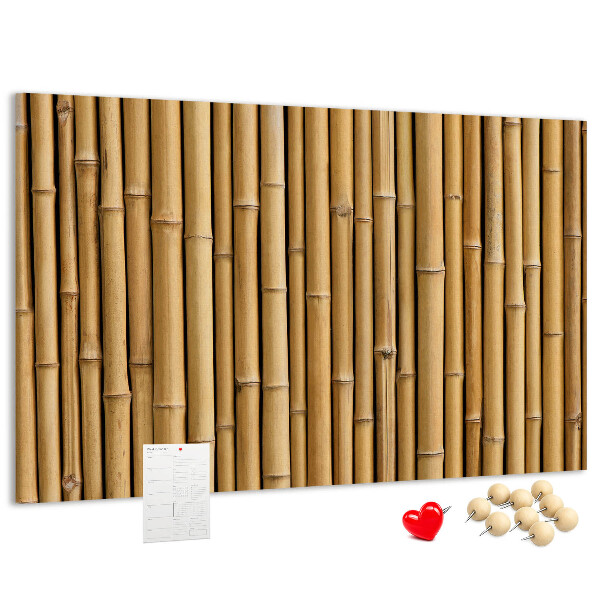 Cork memo board Bamboo sticks
