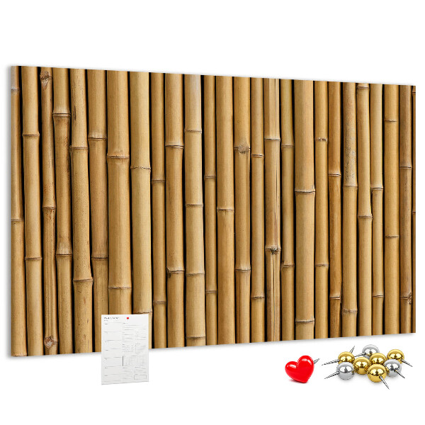 Cork memo board Bamboo sticks