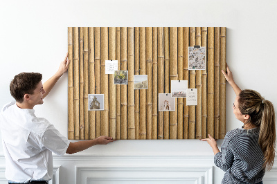 Cork memo board Bamboo sticks