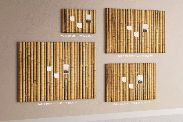 Cork memo board Bamboo sticks